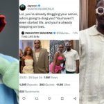 jaywon reacts after rapper odumodublvck mocks him with a photo of ayra starr refusing to allow his hand to touch her 696x348