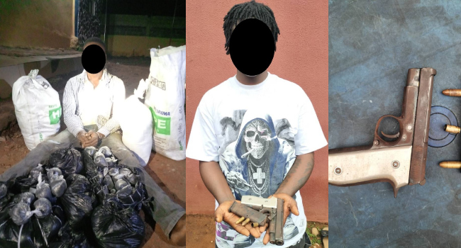 police arrest man with gunpowder concealed in bag of garri