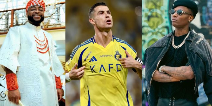 superstar footballer cristiano ronaldo picks his favourite singer between wizkid and davido 696x348