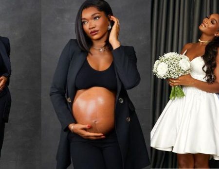 congratulations messages pour in as actress wofai fada expects first child with her husband taiwo cole photos 1 696x348