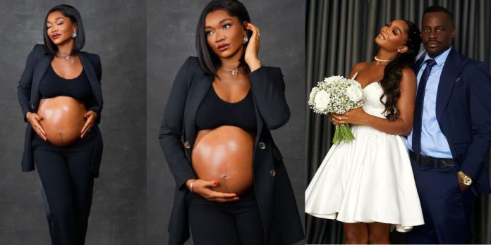 congratulations messages pour in as actress wofai fada expects first child with her husband taiwo cole photos 1 696x348