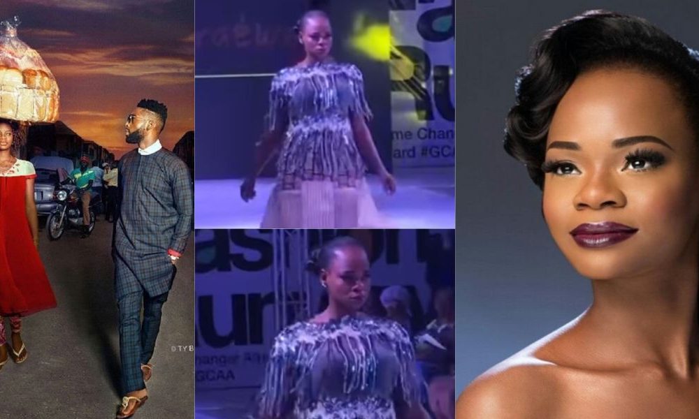 bread seller turned model jumoke makes huge comeback as she hits runway at a fashion show in lagos