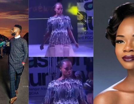 bread seller turned model jumoke makes huge comeback as she hits runway at a fashion show in lagos